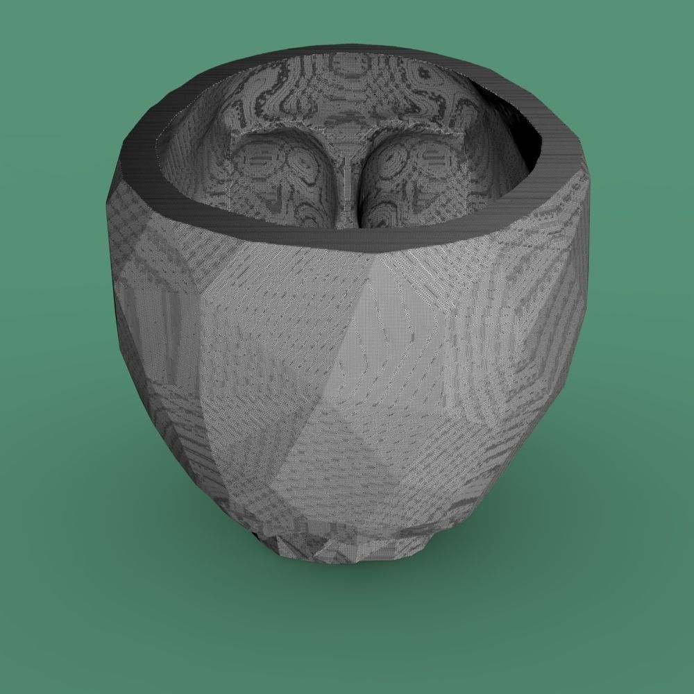  Low-poly skull for 3d print 3D print model_27