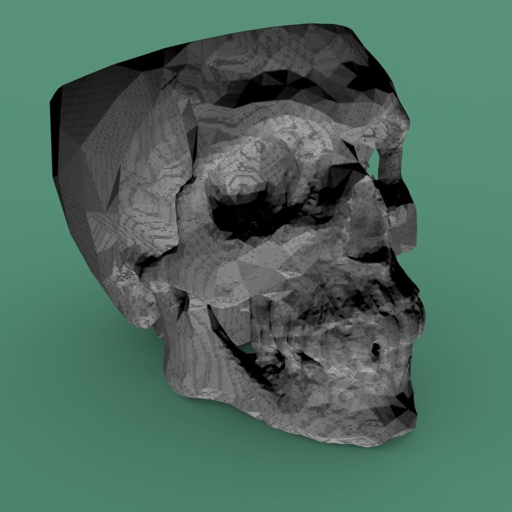  Low-poly skull for 3d print 3D print model_24