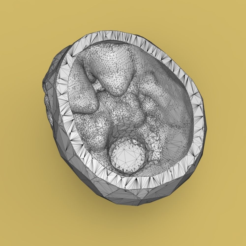  Low-poly skull for 3d print 3D print model_43