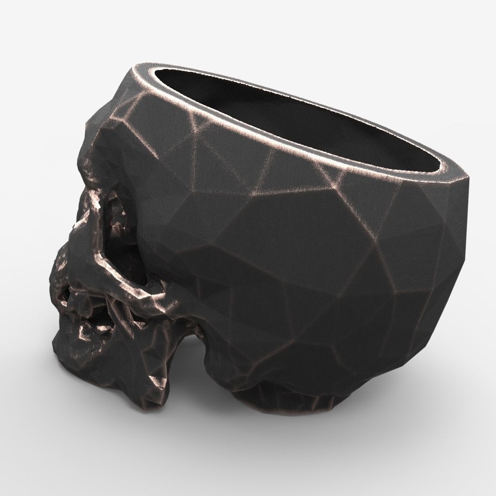  Low-poly skull for 3d print 3D print model_7