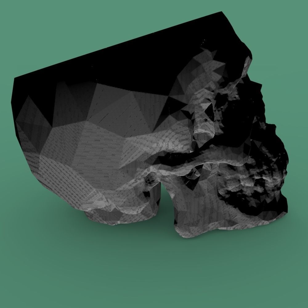  Low-poly skull for 3d print 3D print model_25