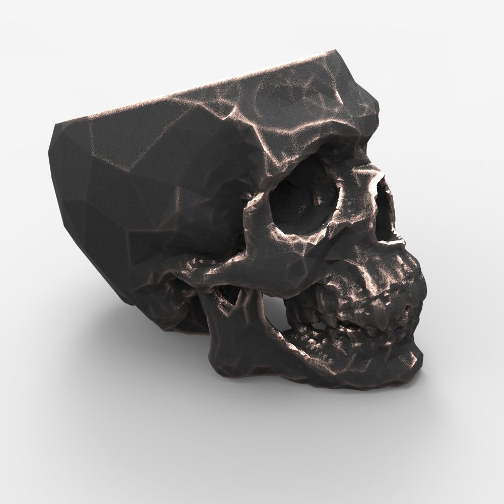  Low-poly skull for 3d print 3D print model_3