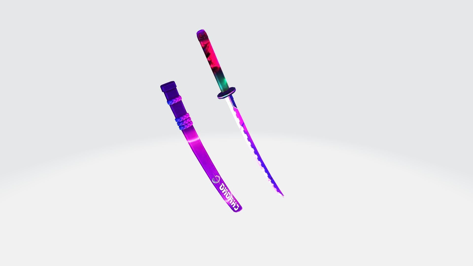 Katana sword Rifle Game Weapon 17x 3D model_7