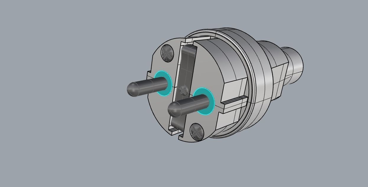 industrial plug and socket 3D model_14