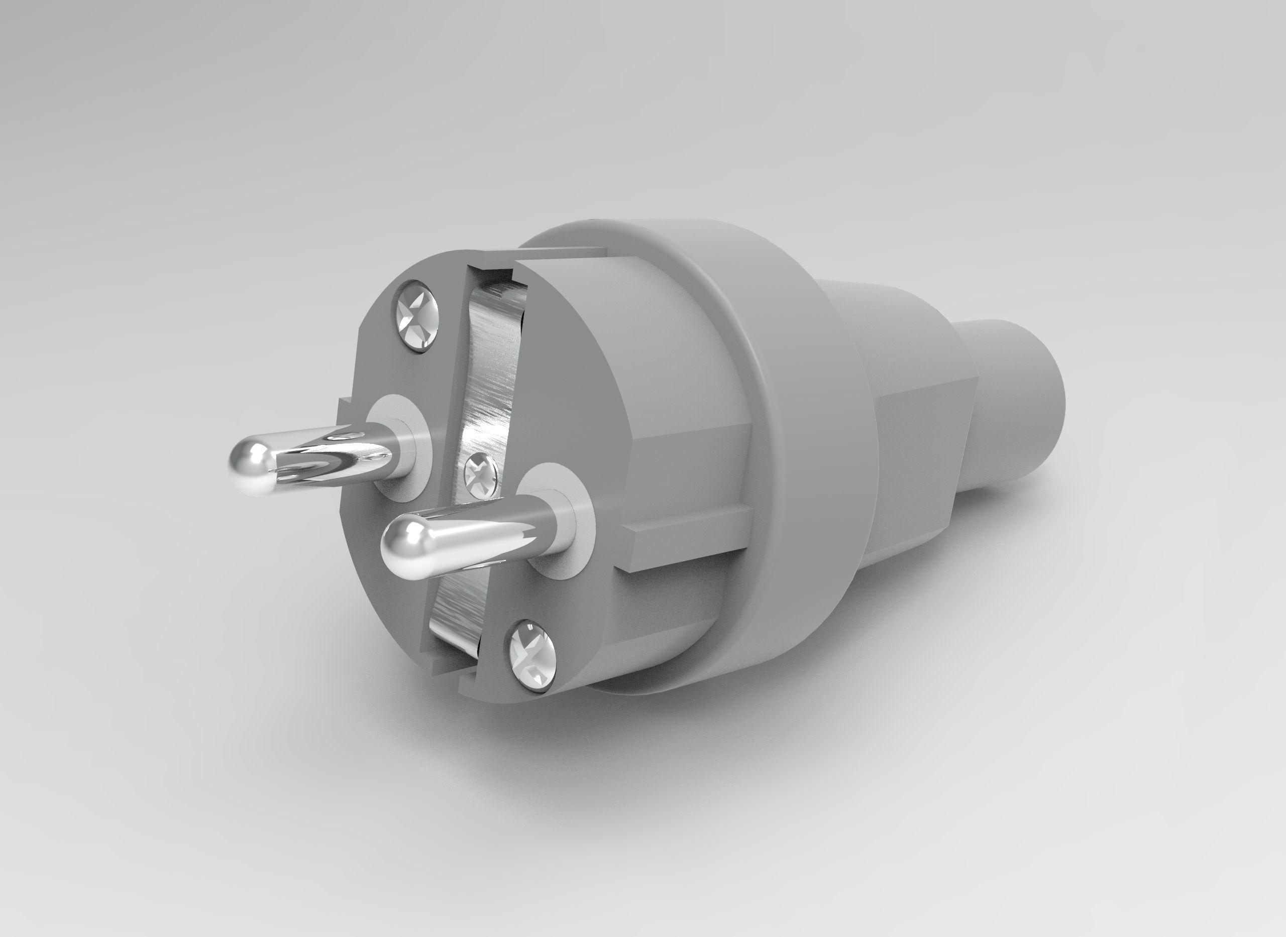 industrial plug and socket 3D model_4