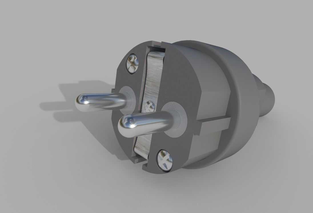 industrial plug and socket 3D model_6