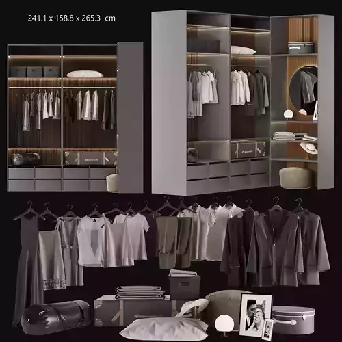 Wardrobe No 04 3D model Wardrobe No 04 3D model