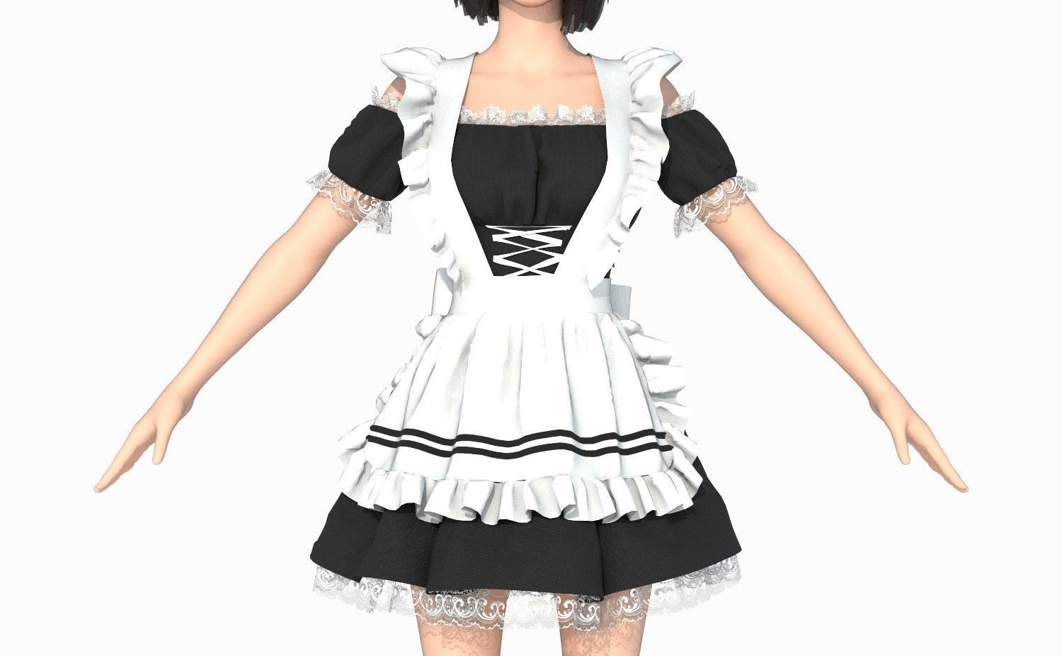 SERVANT WOMAN SUIT 3D model_2