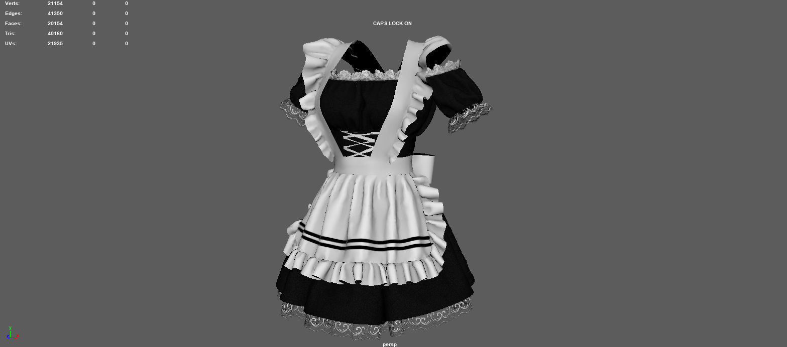 SERVANT WOMAN SUIT 3D model_5