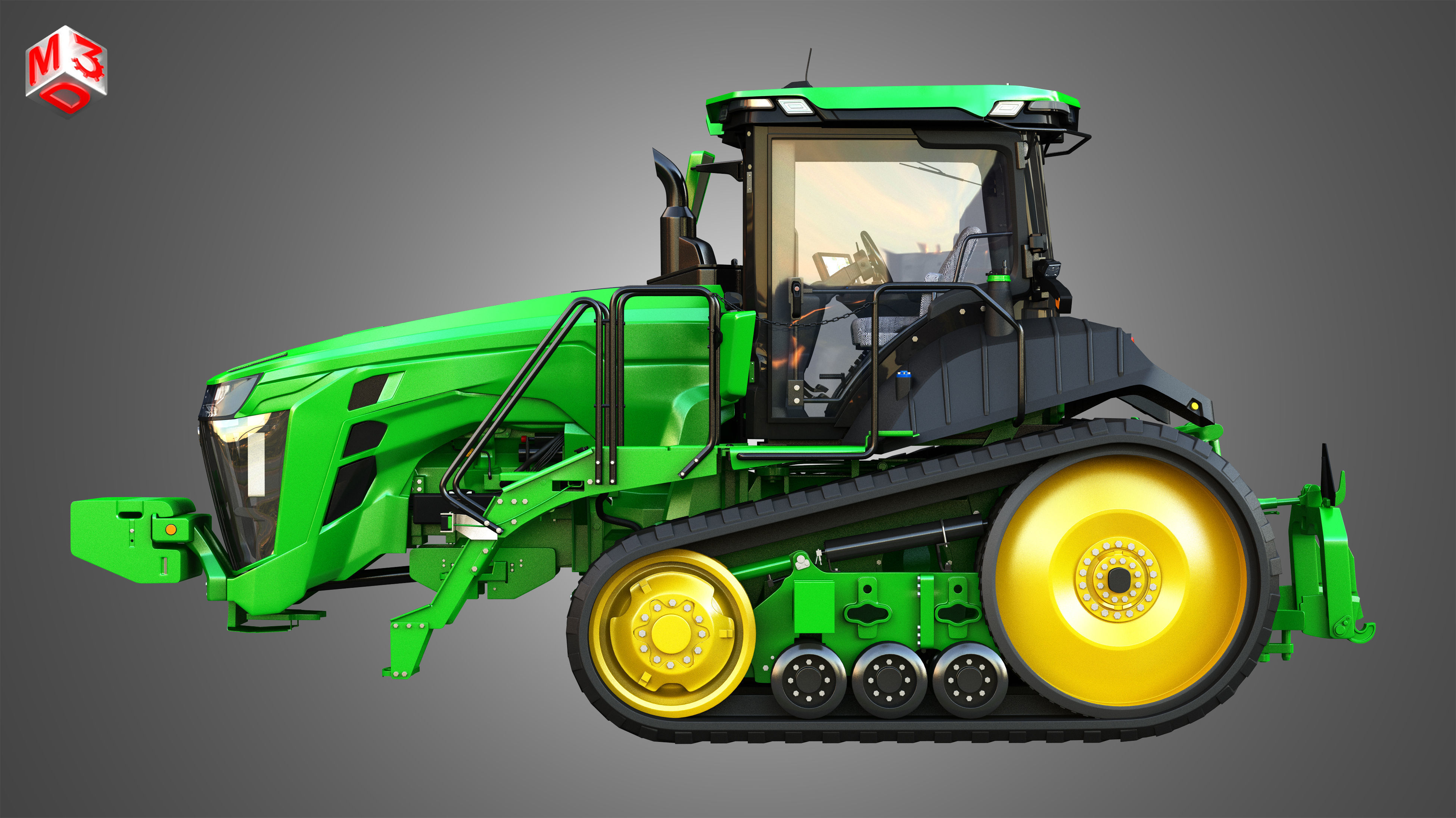 JD - 8RT Series Tractor 3D model_5