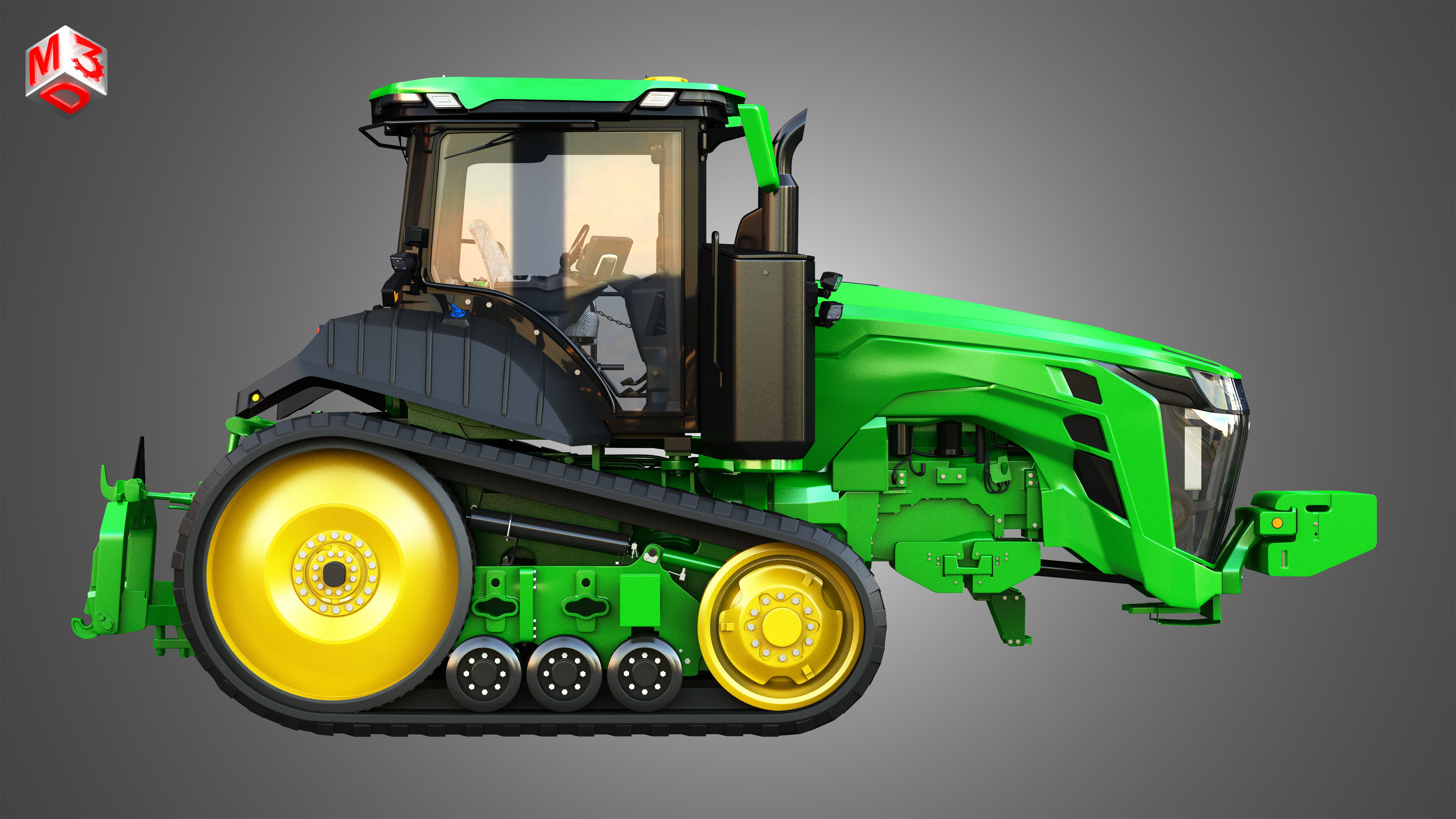 JD - 8RT Series Tractor 3D model_6