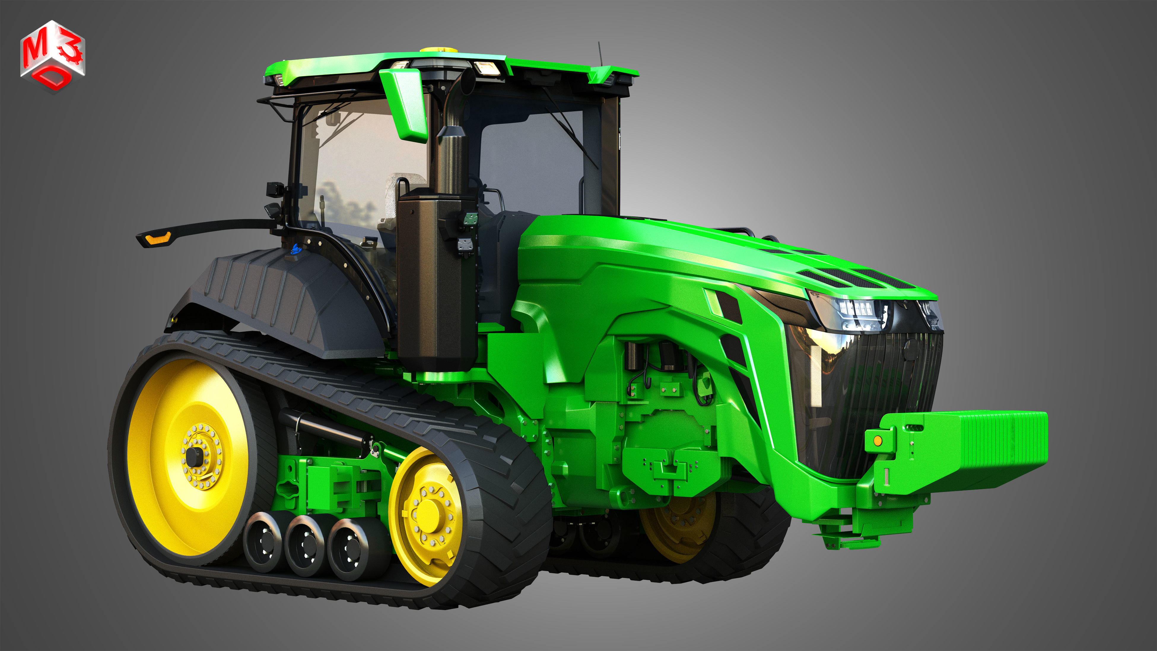 JD - 8RT Series Tractor 3D model_3