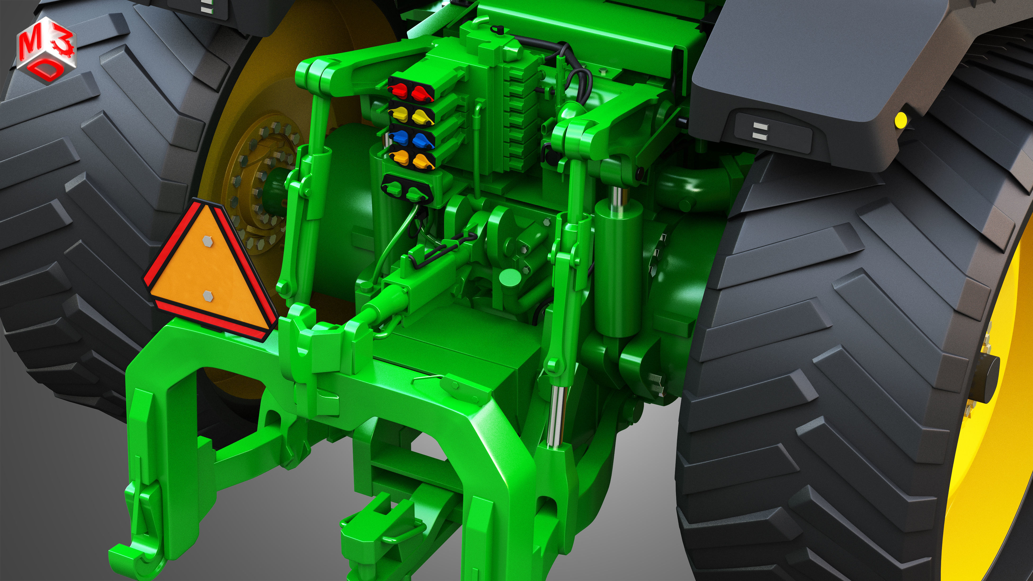 JD - 8RT Series Tractor 3D model_12