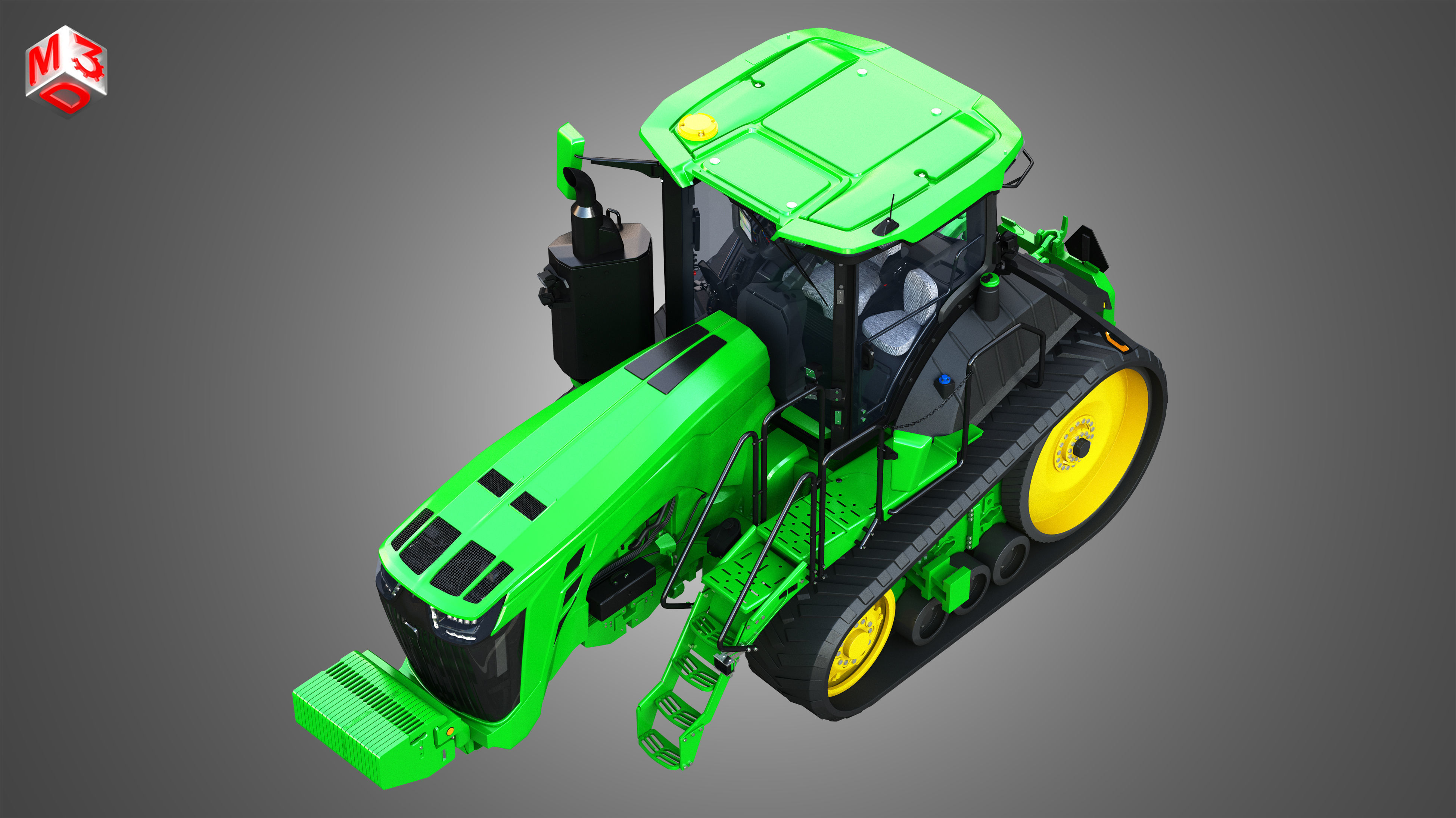 JD - 8RT Series Tractor 3D model_7
