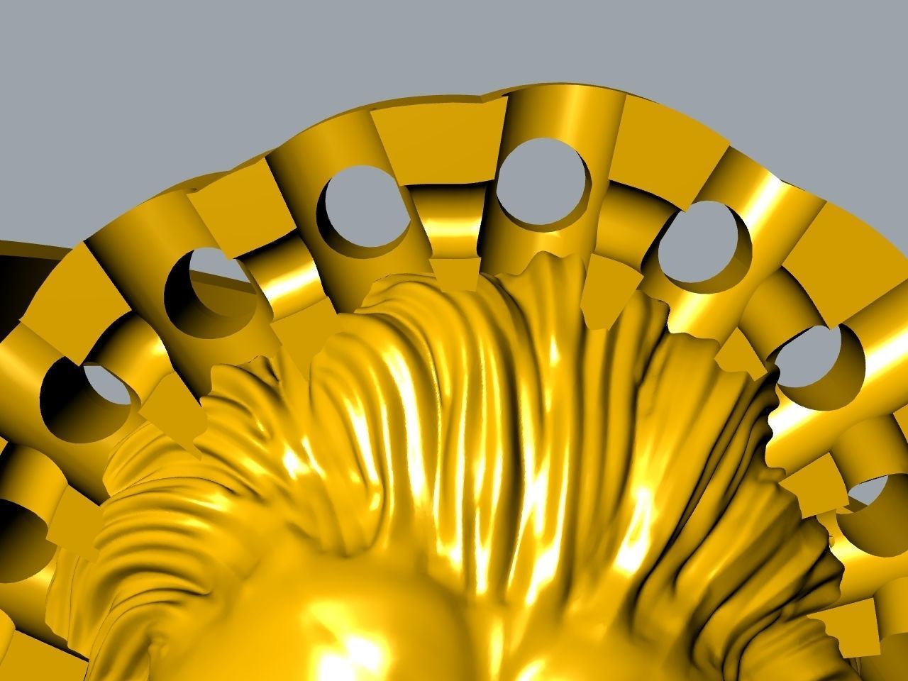 diamond lion head ring stl files verified 3D print model_17