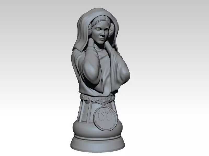 Leia Organa Bust 3D print model_0