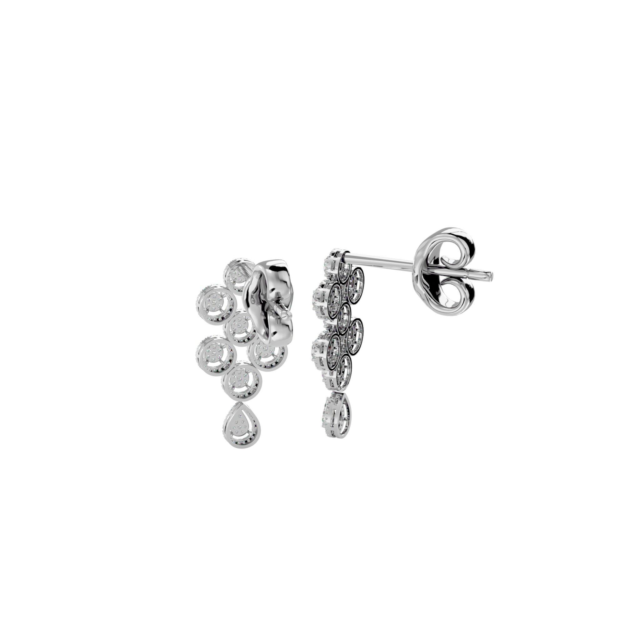 High Jewelry Diamond Necklace Earrings Set stl jcd render 3D print model_7