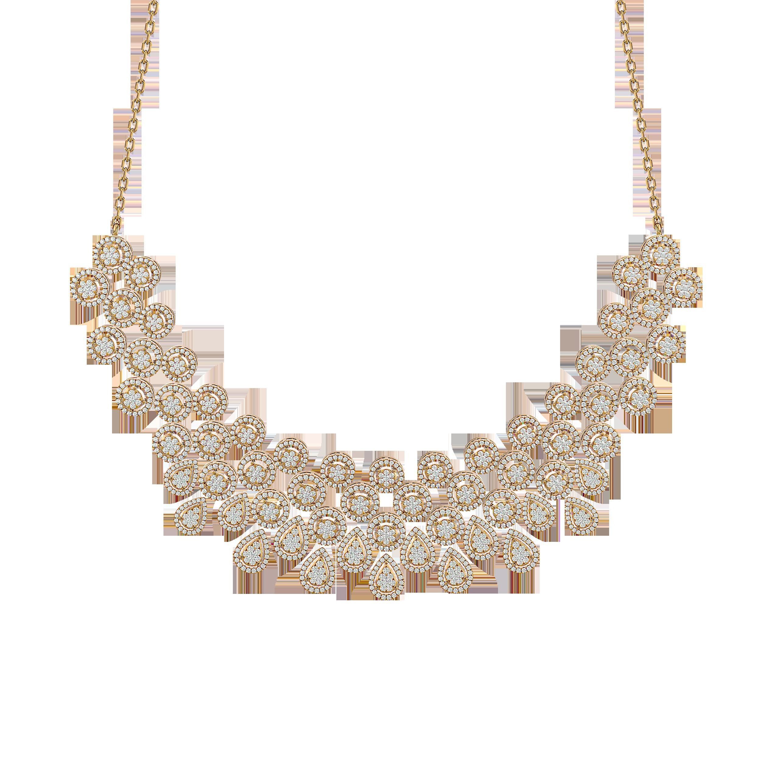 High Jewelry Diamond Necklace Earrings Set stl jcd render 3D print model_38