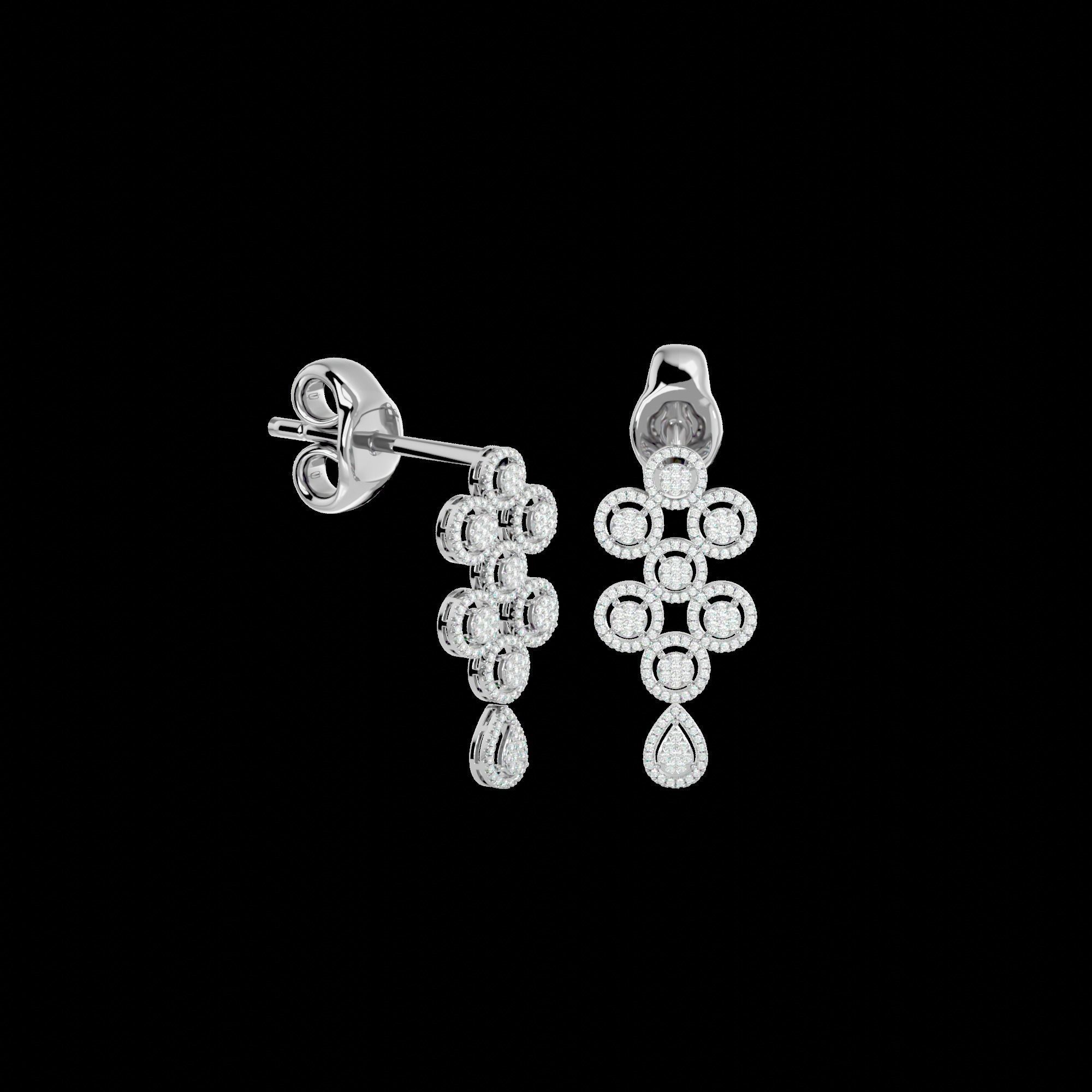 High Jewelry Diamond Necklace Earrings Set stl jcd render 3D print model_10