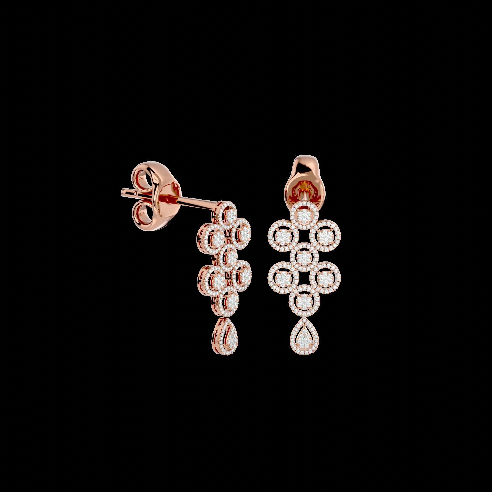 High Jewelry Diamond Necklace Earrings Set stl jcd render 3D print model_14