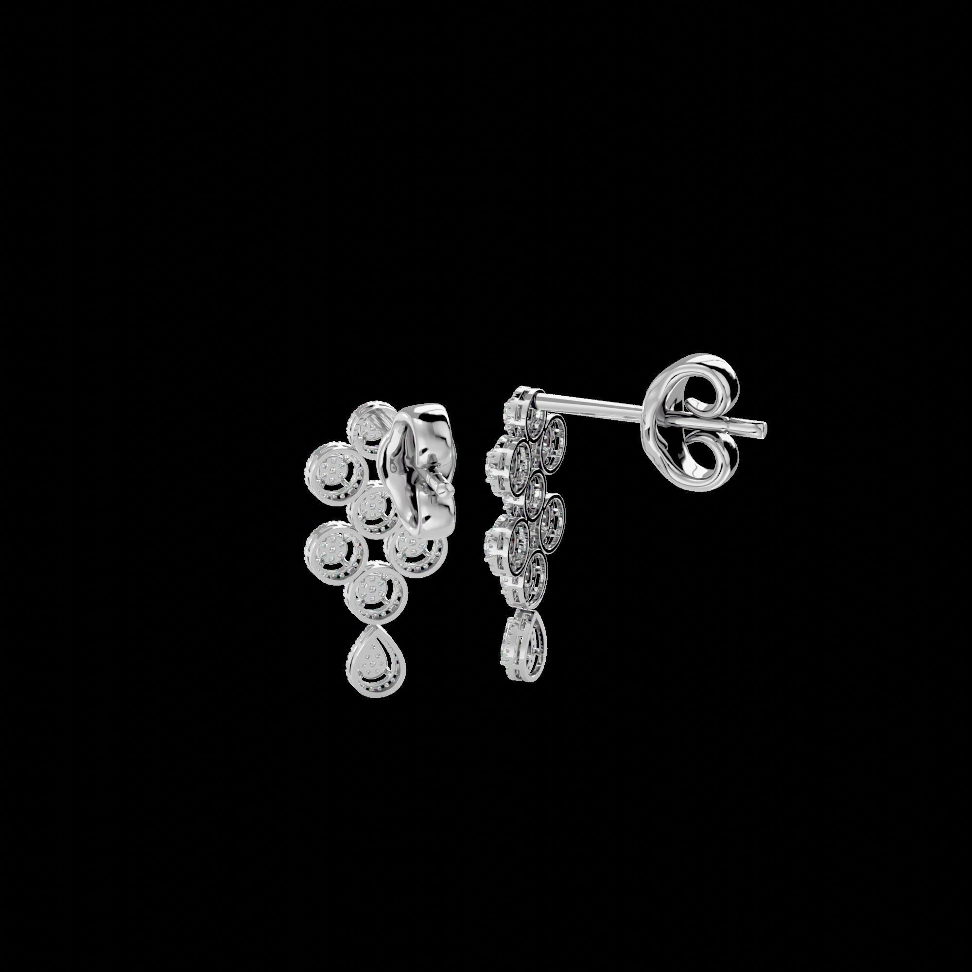 High Jewelry Diamond Necklace Earrings Set stl jcd render 3D print model_8