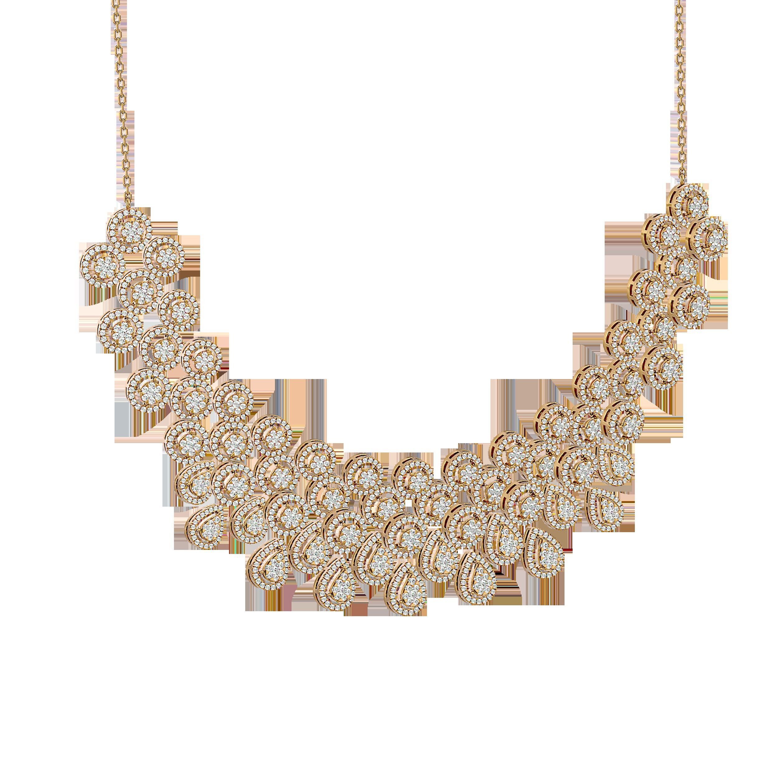 High Jewelry Diamond Necklace Earrings Set stl jcd render 3D print model_40