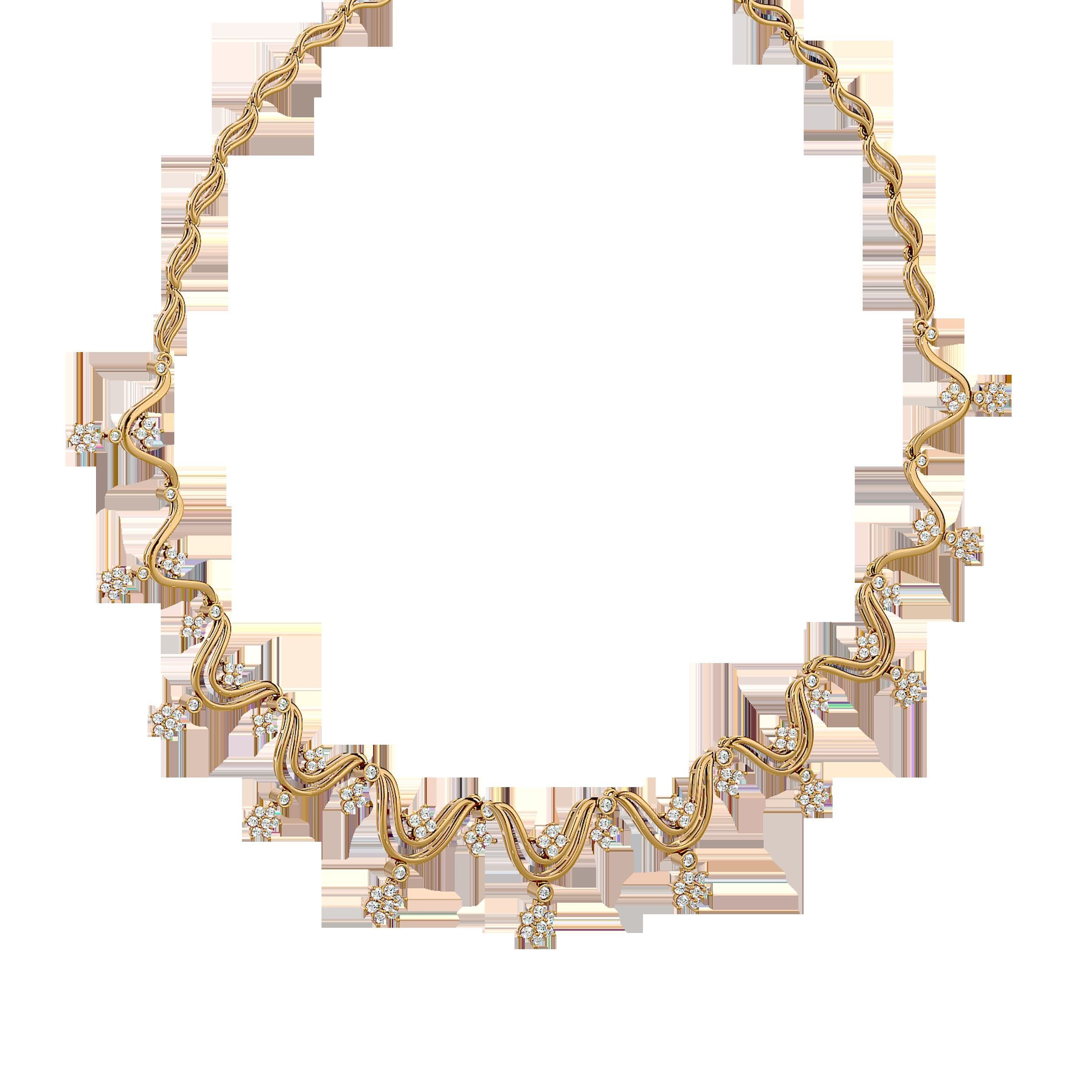 High Jewelry Diamond Necklace Earrings Set stl jcd render 3D print model_40