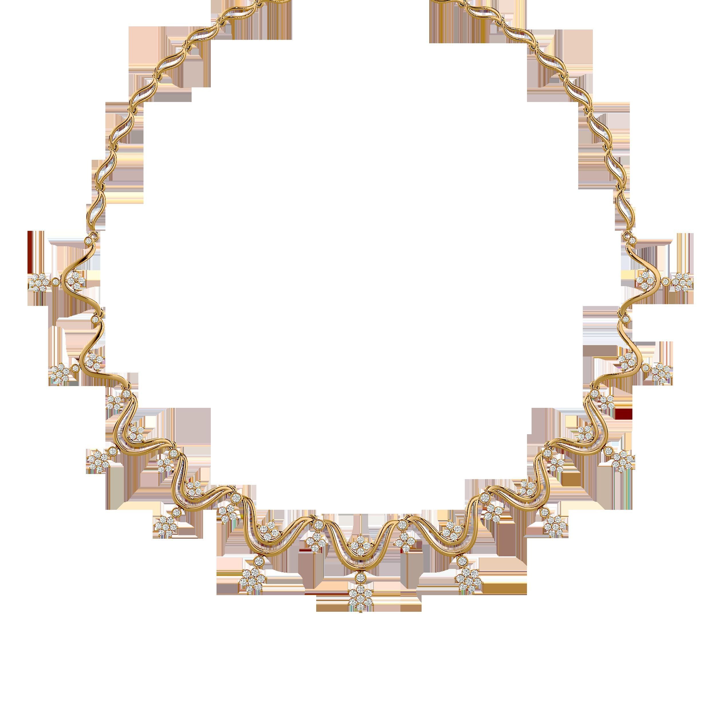 High Jewelry Diamond Necklace Earrings Set stl jcd render 3D print model_38