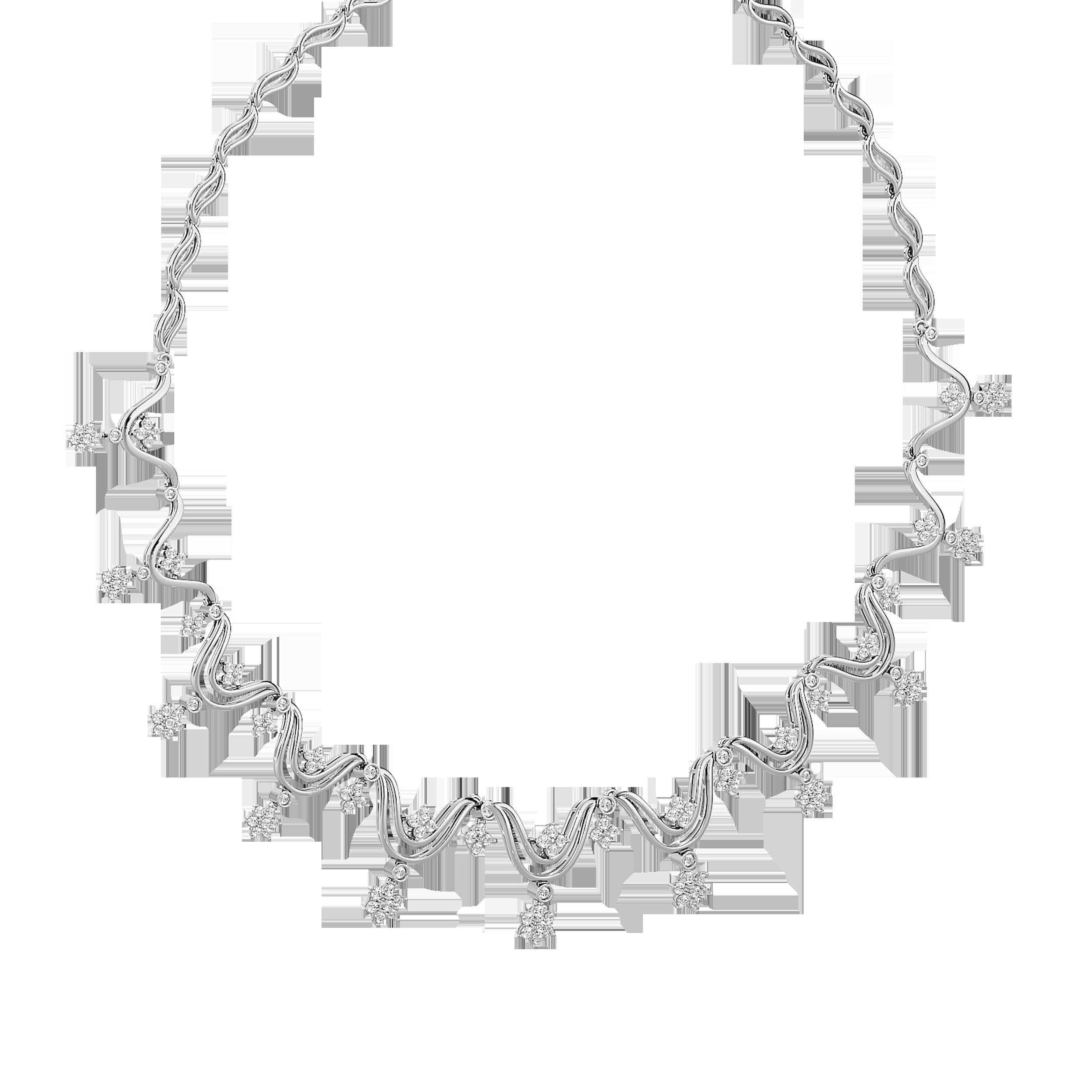 High Jewelry Diamond Necklace Earrings Set stl jcd render 3D print model_34