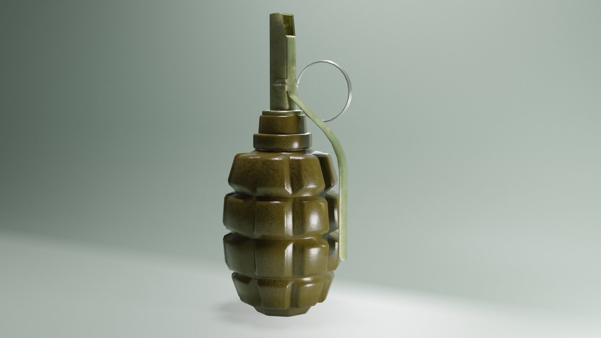 Grenade F1 Low-poly 3D model_2