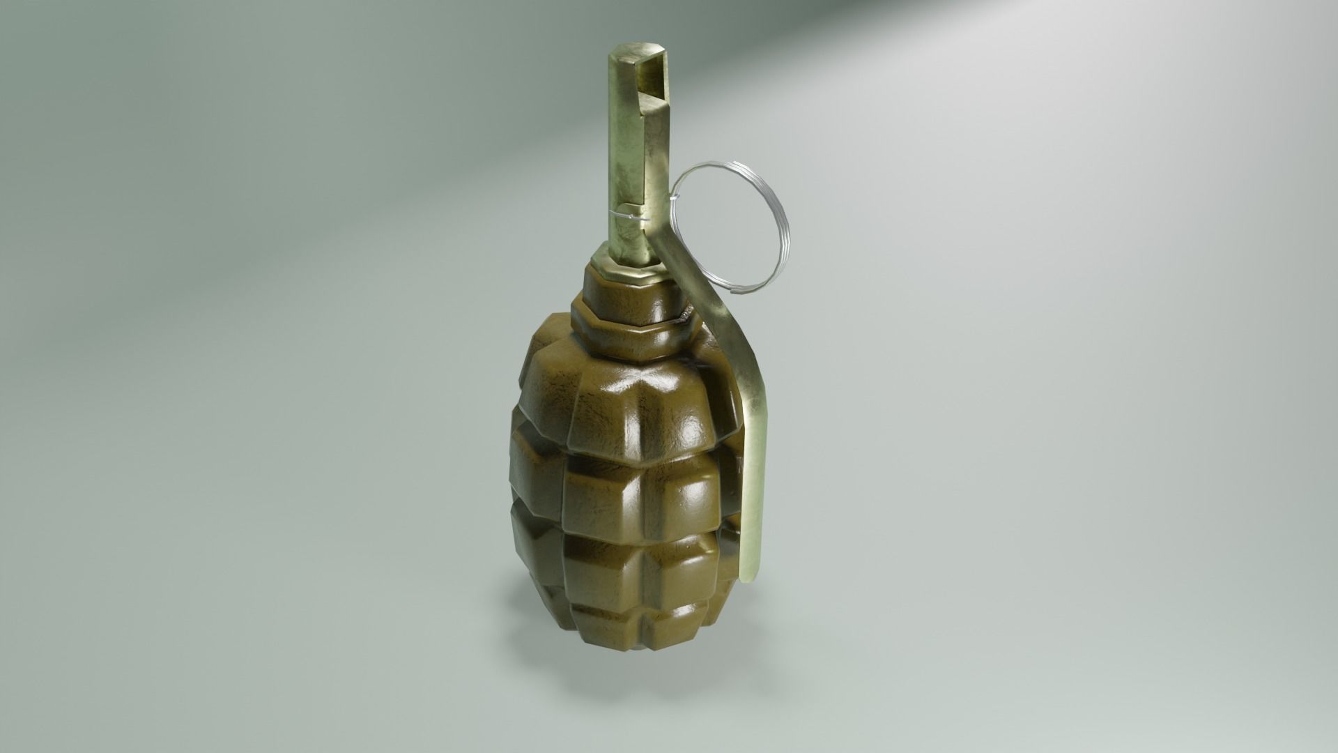 Grenade F1 Low-poly 3D model_1