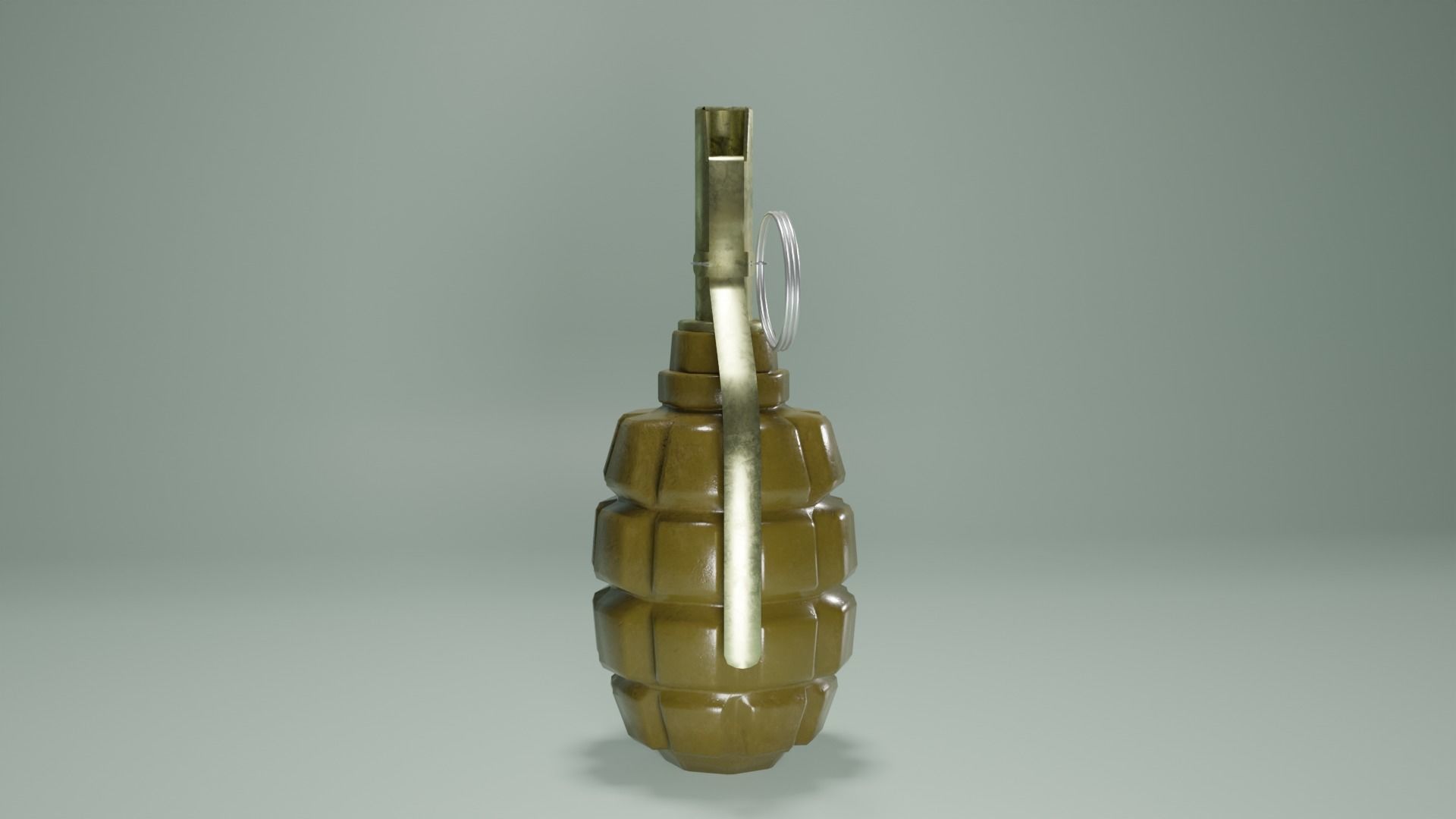 Grenade F1 Low-poly 3D model_6