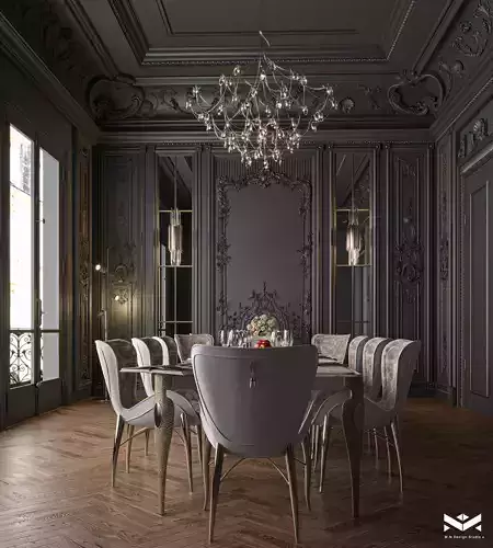 Classic Dining Room Design - Black design