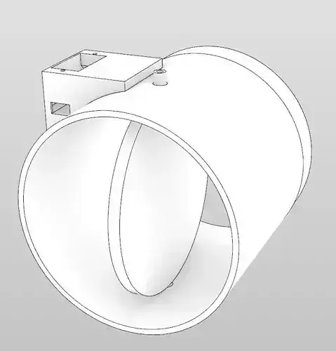 Servo controlled duct 100mm  3D model