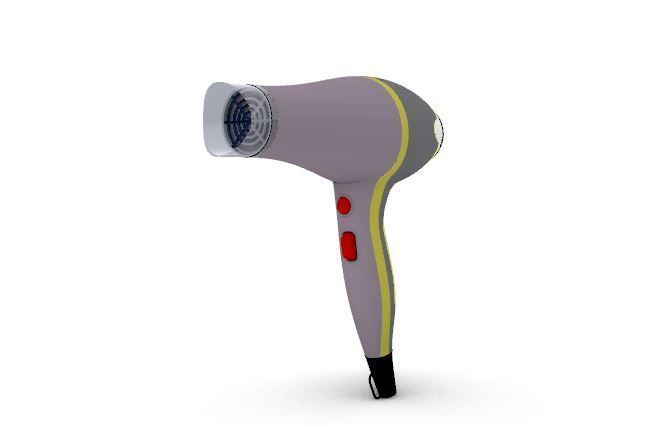 Hair Dryer Model 3D model_1