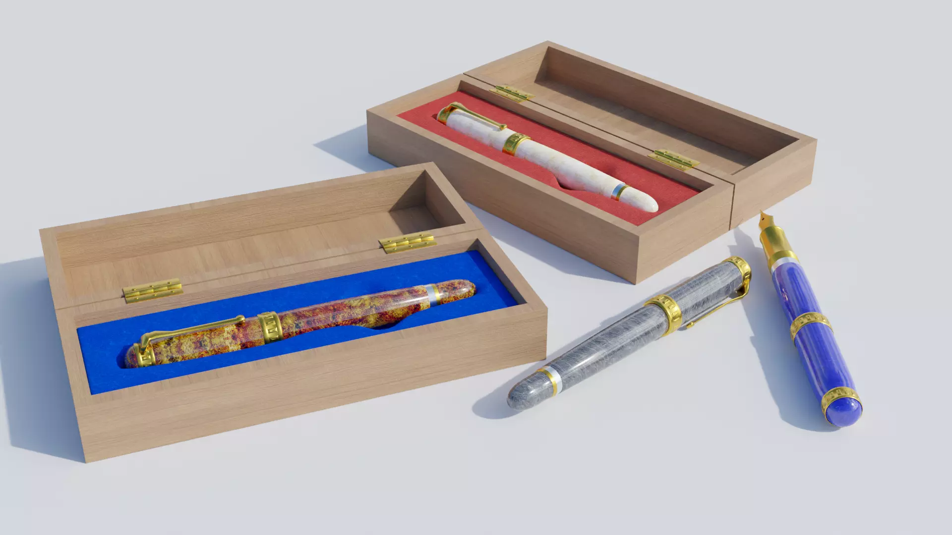 stone fountain pen 3D model