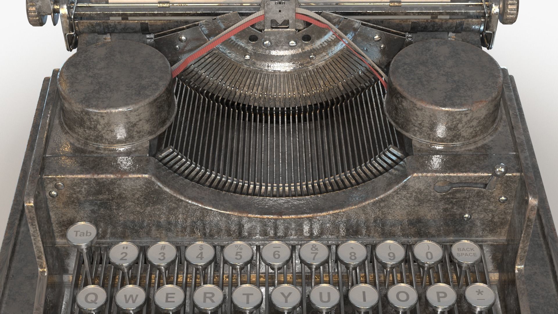 Retro Typewriter 0001 3D model_1