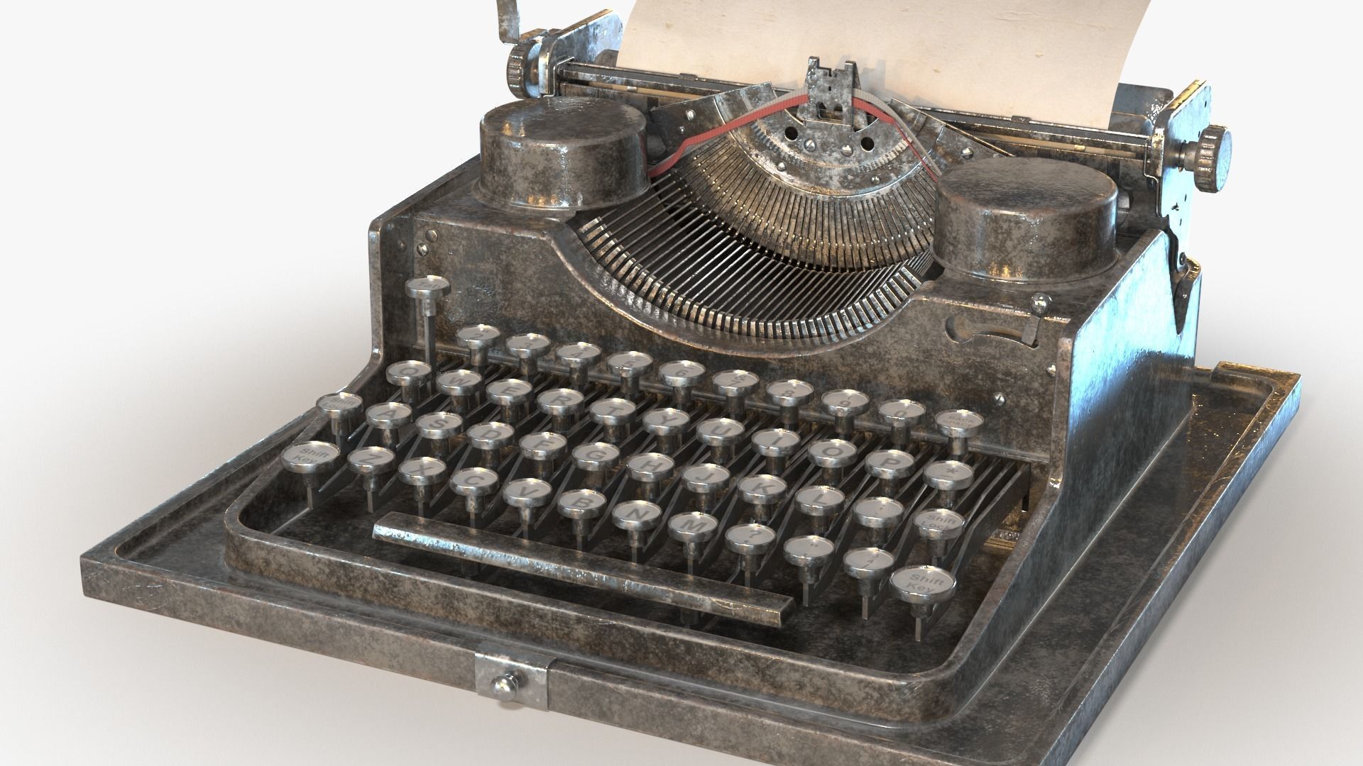 Retro Typewriter 0001 3D model_2