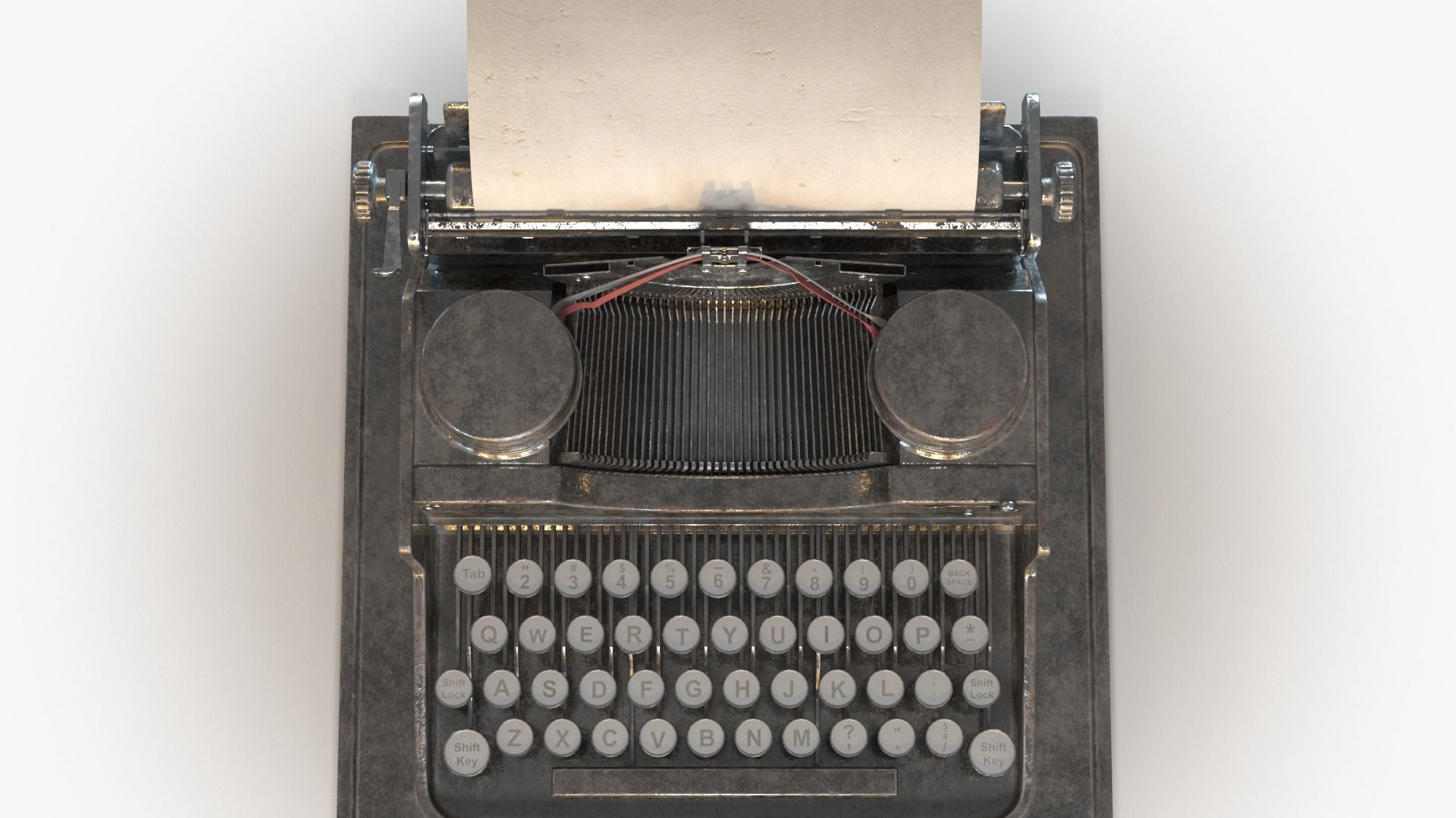 Retro Typewriter 0001 3D model_5