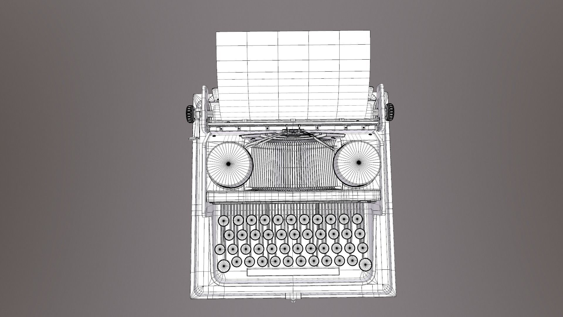 Retro Typewriter 0001 3D model_14