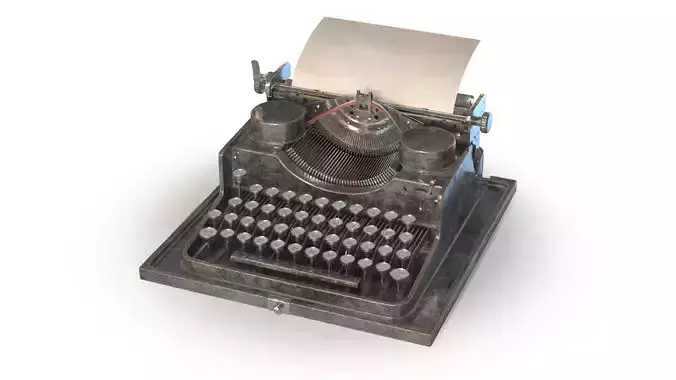 Retro Typewriter 0001 3D model