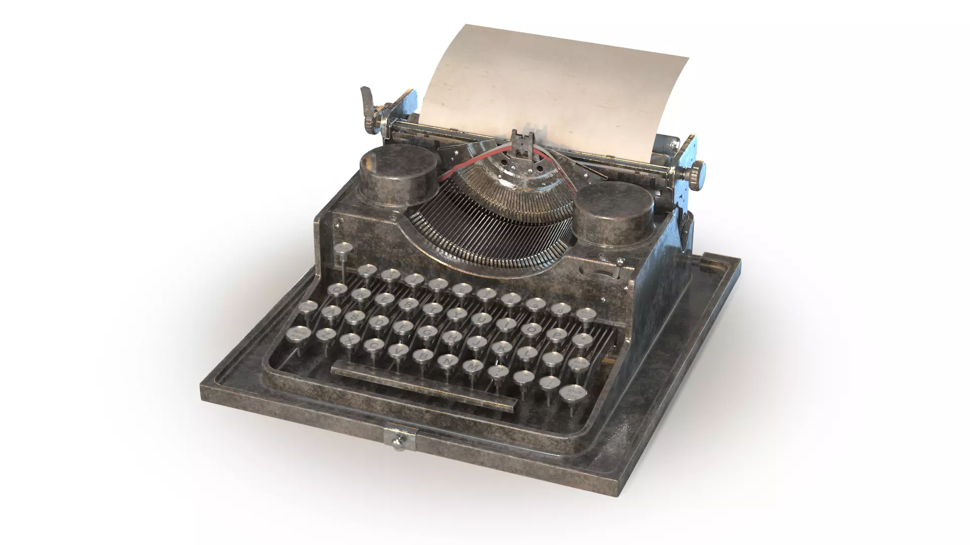 Retro Typewriter 0001 3D model_0