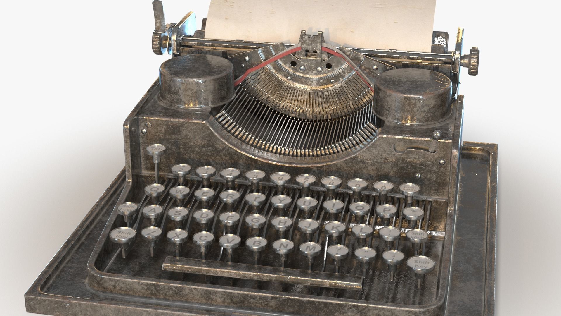 Retro Typewriter 0001 3D model_6