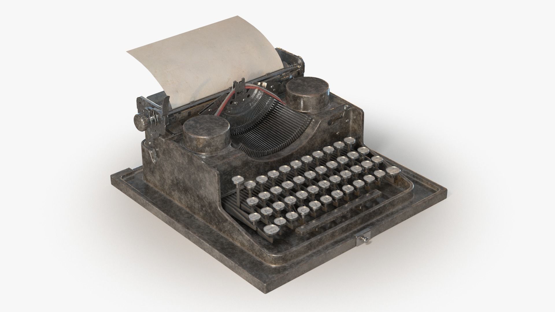 Retro Typewriter 0001 3D model_8