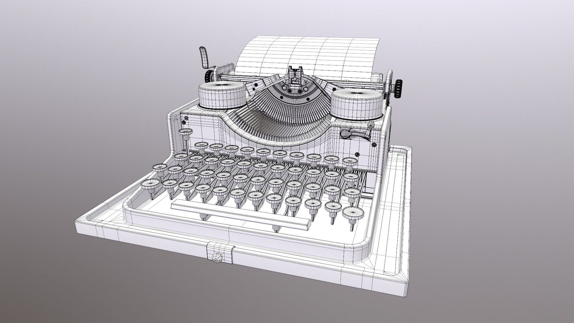 Retro Typewriter 0001 3D model_15
