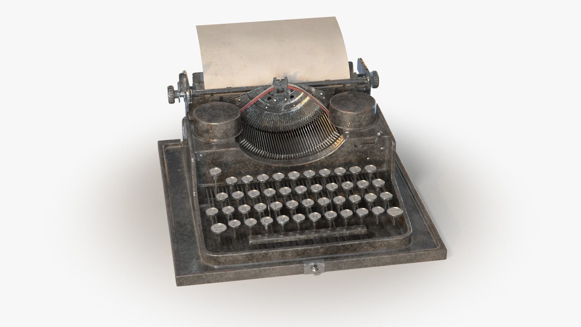 Retro Typewriter 0001 3D model_7