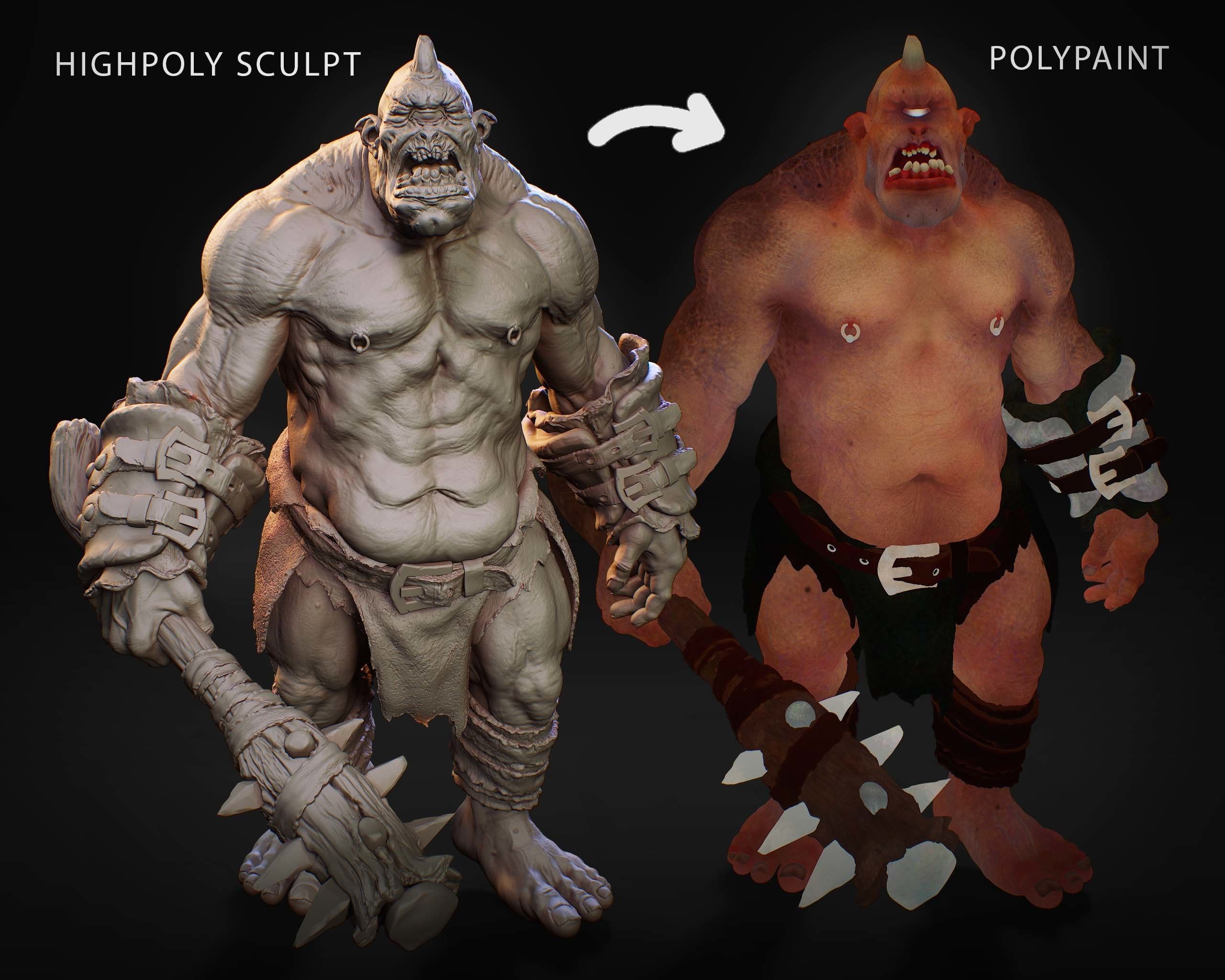 Ogre Highpoly monster 3D model_3