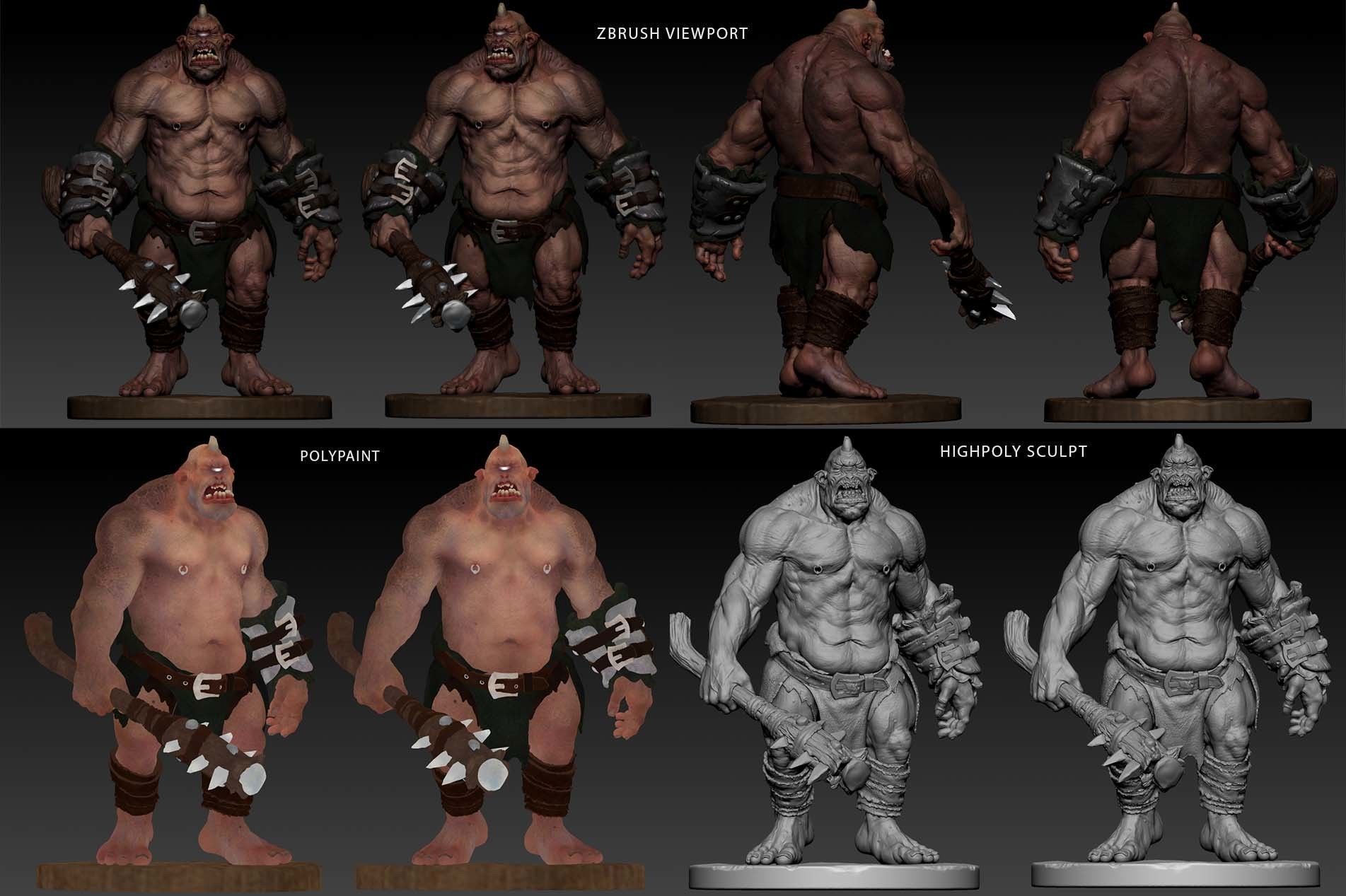 Ogre Highpoly monster 3D model_5