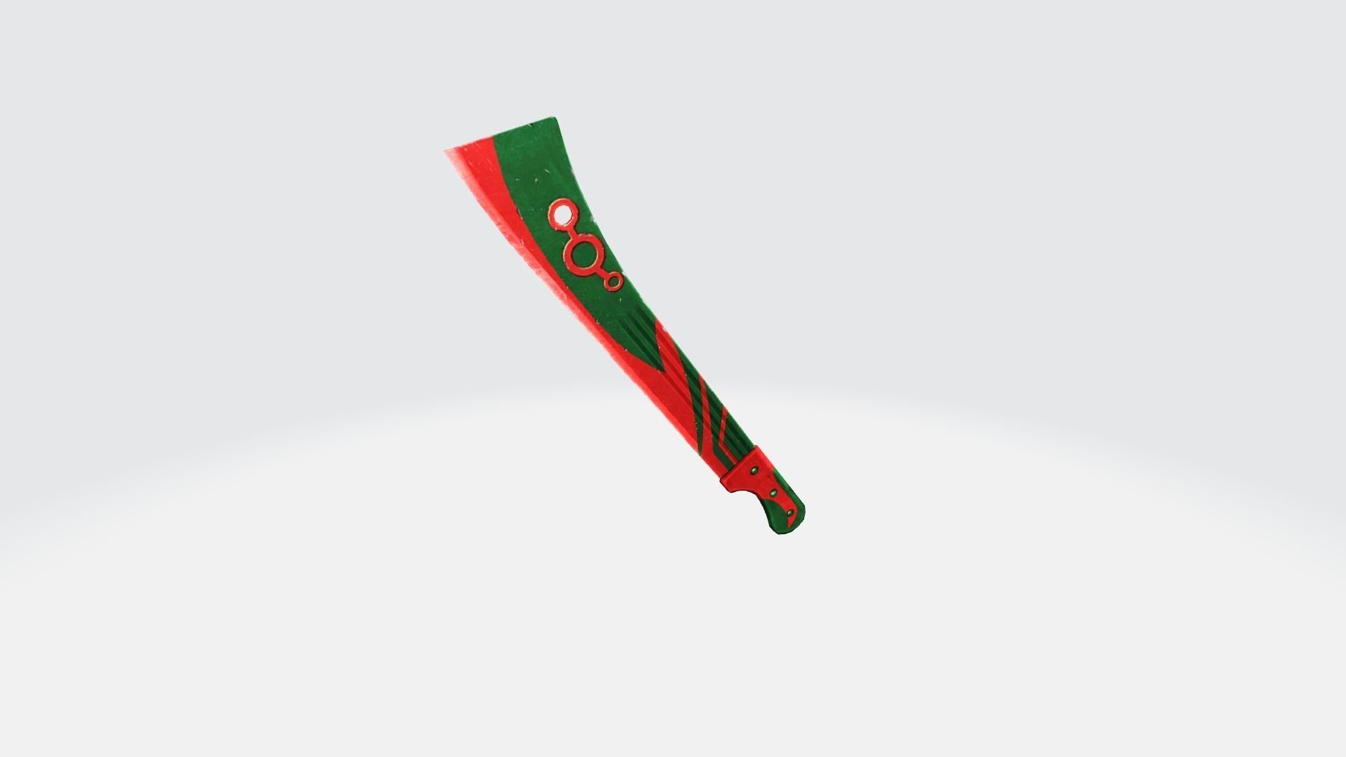 Machete Rifle Game Weapon 18x 3D model_4