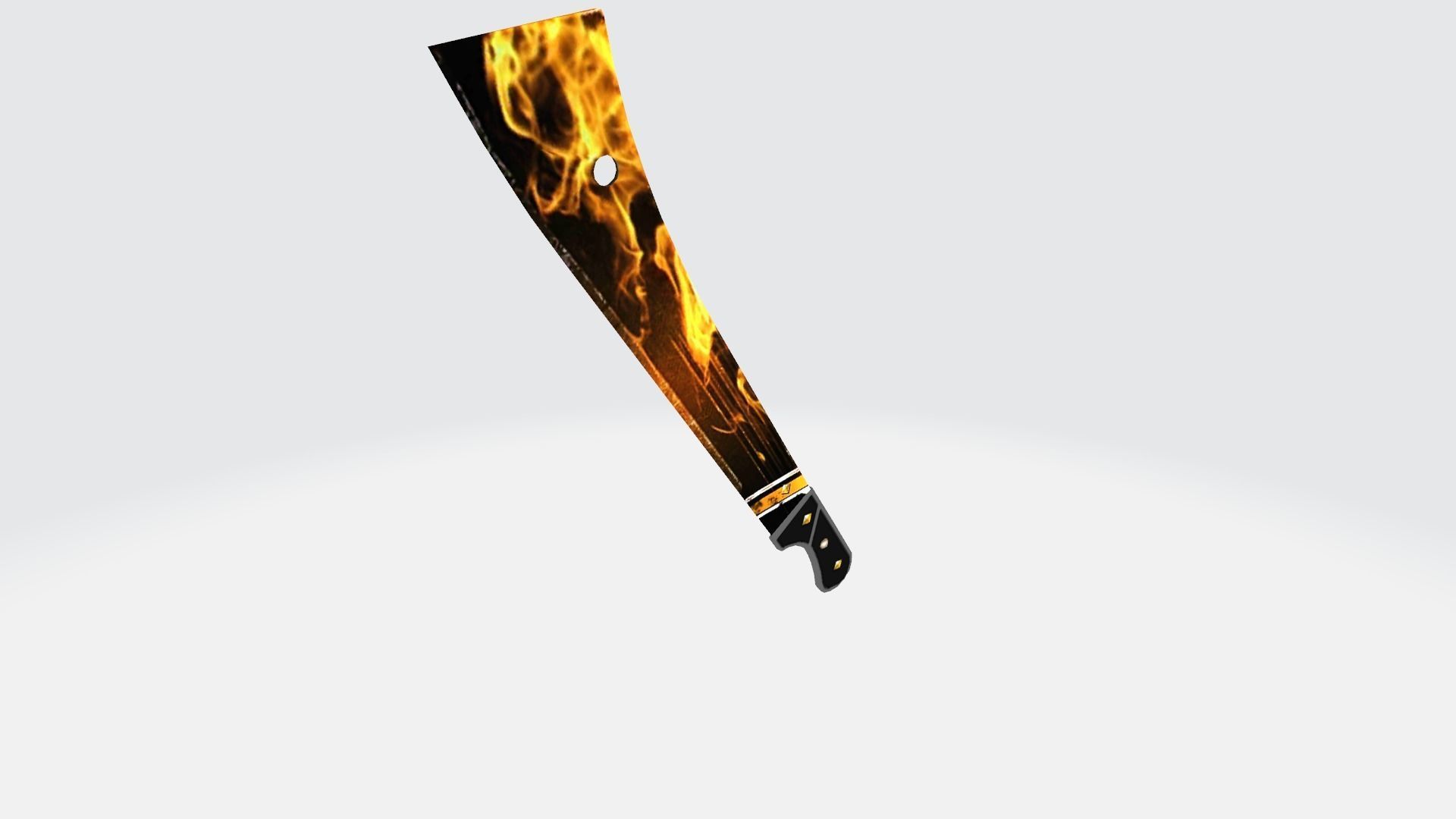 Machete Rifle Game Weapon 18x 3D model_18